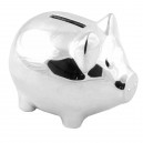 Bambino Silver Plated Piggy Money Box
