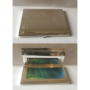 Silver Plated Business Card Holder 830