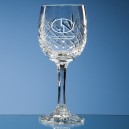 Durham Lead Crystal Panel Wine Glass