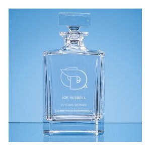 Lead Crystal Panel Square Whisky Decanter