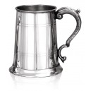 1 Pt, Double Banded Tankard with scroll handle