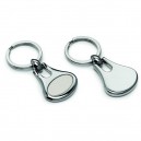 Chrome Oval Keyring