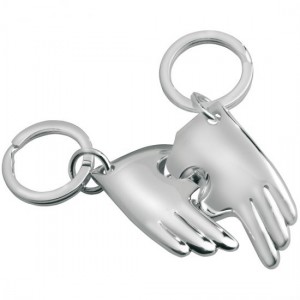 Silverplated His & Hers Keyrings